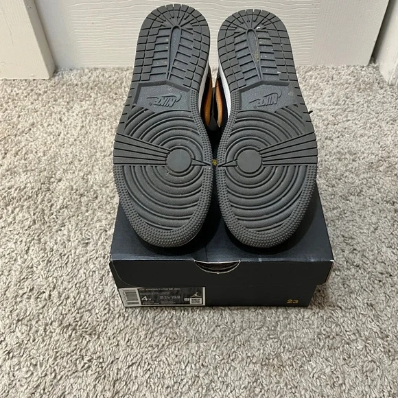 Nike Gray and Black Sneakers with Orange Swoosh - Picture 3 of 3